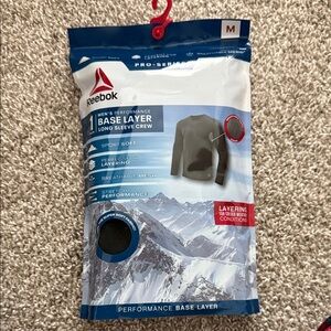 Reebok Men's Gray Performance Base Layer Crew